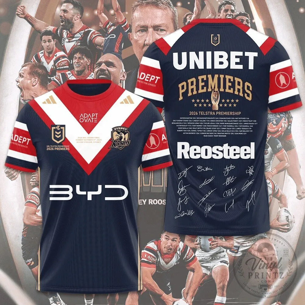 Sydney Roosters 2026 Telstra Premiership Premiers Rugby League Jersey