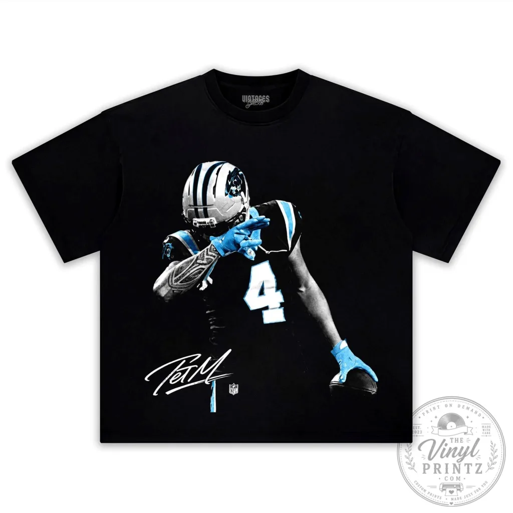Tae Davis Carolina Panthers Dab Celebration Graphic T-Shirt Tae Davis Carolina Panthers Dab Celebration Graphic T-Shirt