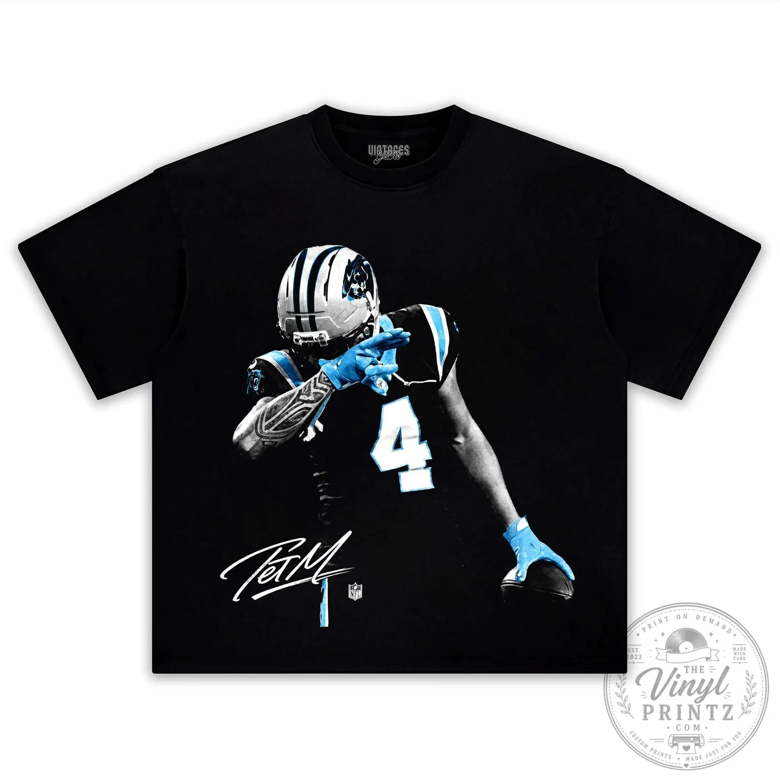 Tae Davis Carolina Panthers Dab Celebration Graphic T-Shirt