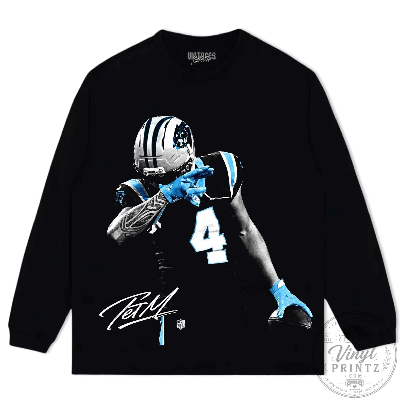 Tae Davis Carolina Panthers Dab Celebration Graphic T-Shirt 15 Tae Davis Carolina Panthers Dab Celebration Graphic T-Shirt