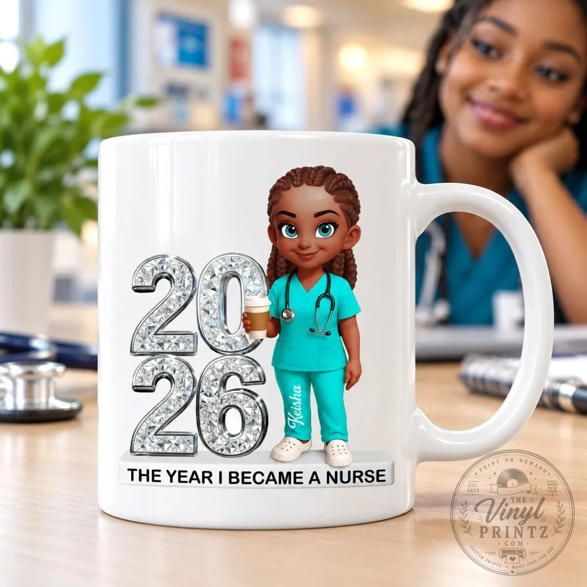 Personalized Nurse Graduation Year 2026 Coffee Mug, Healthcare Worker Gift 22 Personalized Nurse Graduation Year 2026 Coffee Mug, Healthcare Worker Gift