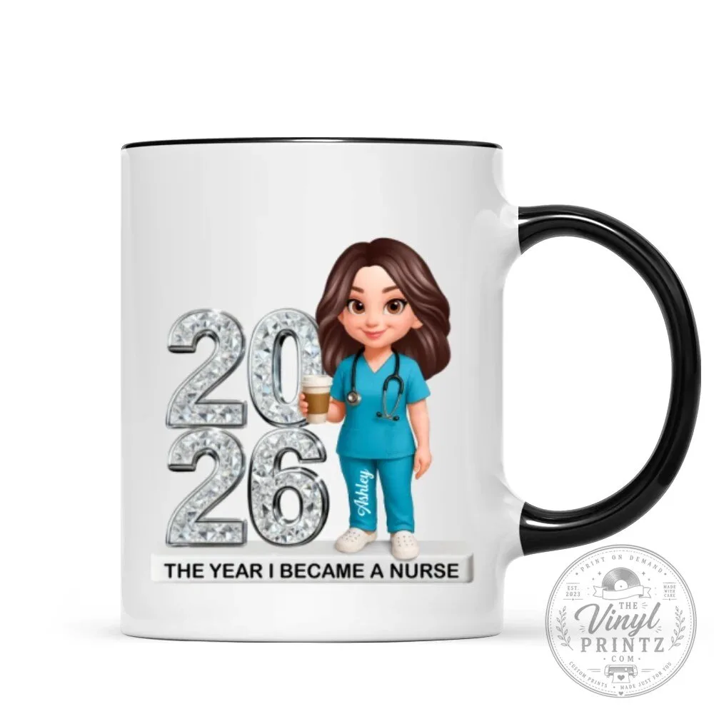 Personalized Nurse Graduation Year 2026 Coffee Mug, Healthcare Worker Gift 25 Personalized Nurse Graduation Year 2026 Coffee Mug, Healthcare Worker Gift