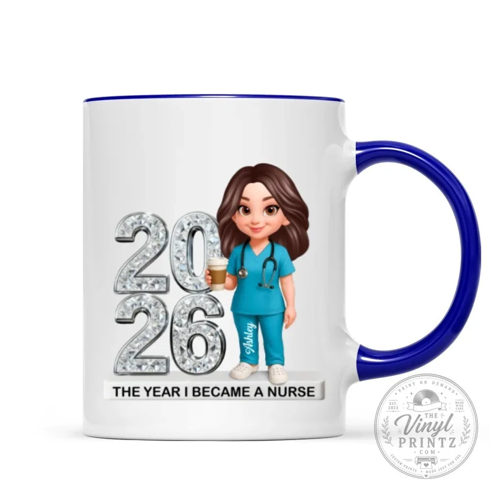Personalized Nurse Graduation Year 2026 Coffee Mug, Healthcare Worker Gift 26 Personalized Nurse Graduation Year 2026 Coffee Mug, Healthcare Worker Gift