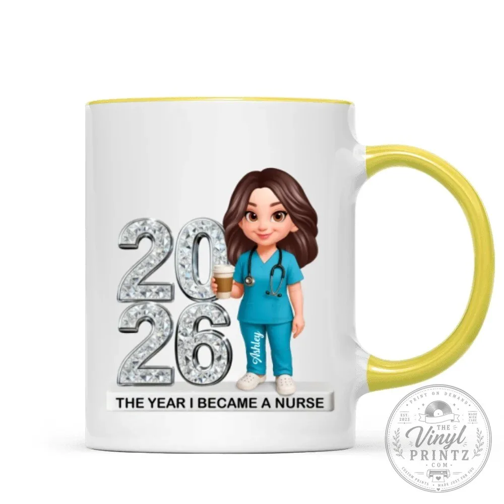 Personalized Nurse Graduation Year 2026 Coffee Mug, Healthcare Worker Gift 31 Personalized Nurse Graduation Year 2026 Coffee Mug, Healthcare Worker Gift