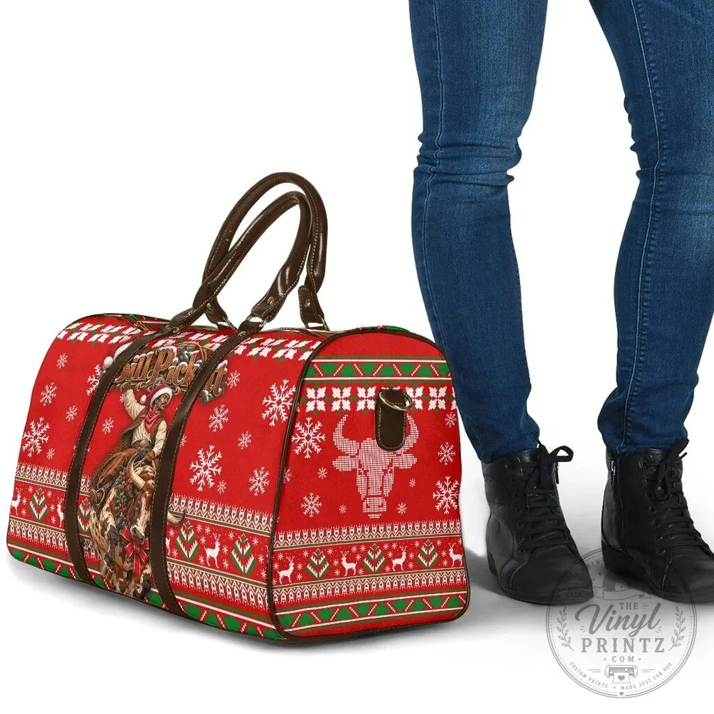 Bill Pickett Christmas Cowboy Travel Bag Snowy Winter Western Rodeo Horse Rider Art 12 Bill Pickett Christmas Cowboy Travel Bag Snowy Winter Western Rodeo Horse Rider Art