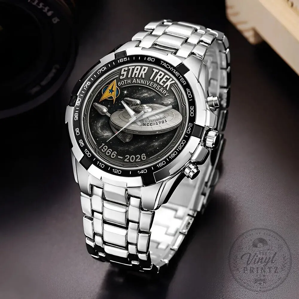 Star Trek 60th Anniversary USS Enterprise NCC-1701 Chronograph Watch 10 Star Trek 60th Anniversary USS Enterprise NCC-1701 Chronograph Watch