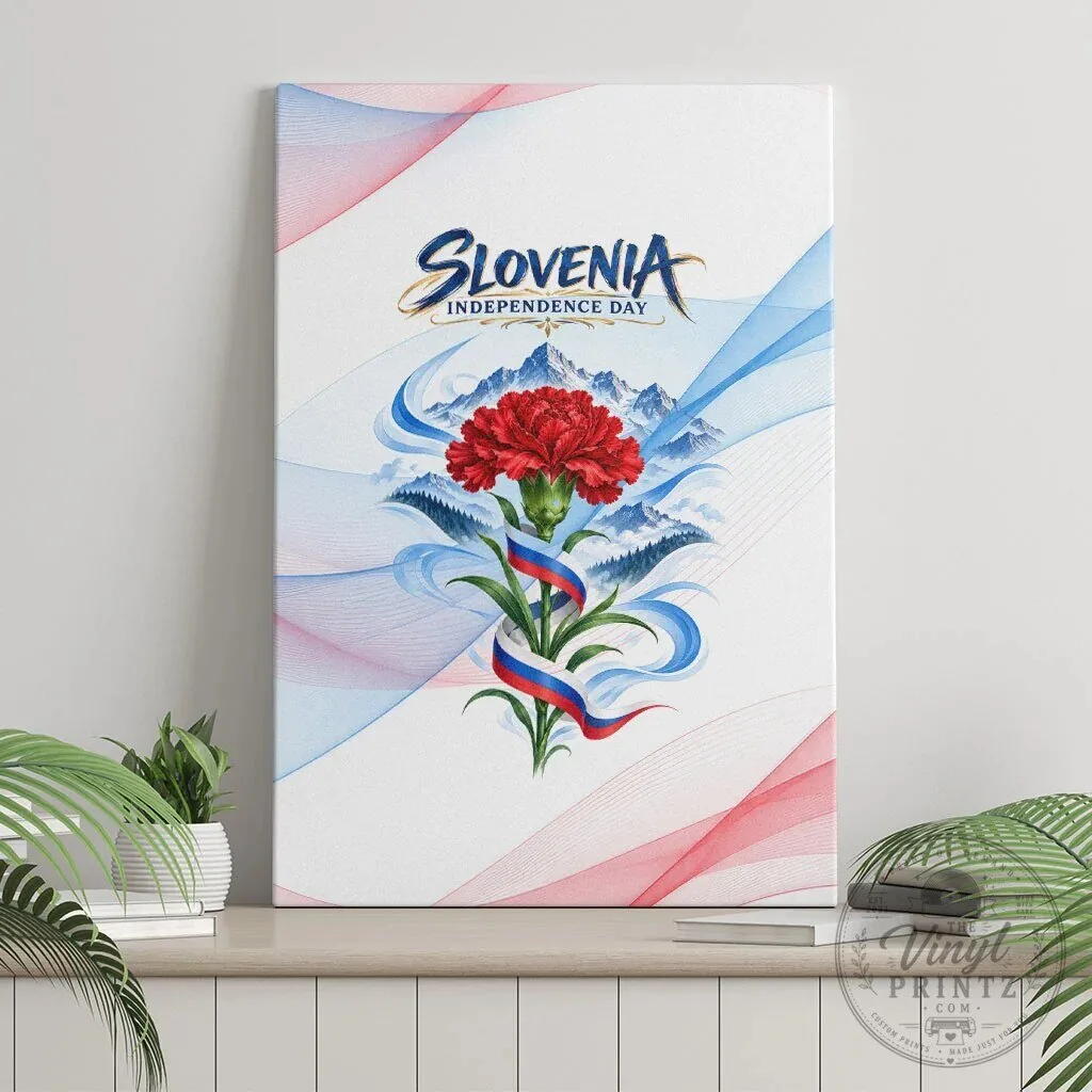 Slovenia Independence Day Red Carnation Flower Mount Triglav Flag Canvas Wall Art 10 Slovenia Independence Day Red Carnation Flower Mount Triglav Flag Canvas Wall Art