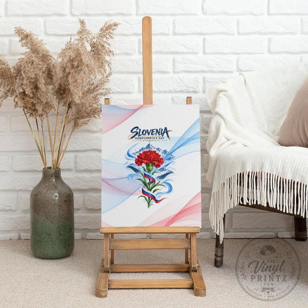Slovenia Independence Day Red Carnation Flower Mount Triglav Flag Canvas Wall Art 11 Slovenia Independence Day Red Carnation Flower Mount Triglav Flag Canvas Wall Art