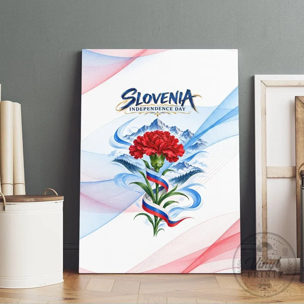 Slovenia Independence Day Red Carnation Flower Mount Triglav Flag Canvas Wall Art 13 Slovenia Independence Day Red Carnation Flower Mount Triglav Flag Canvas Wall Art