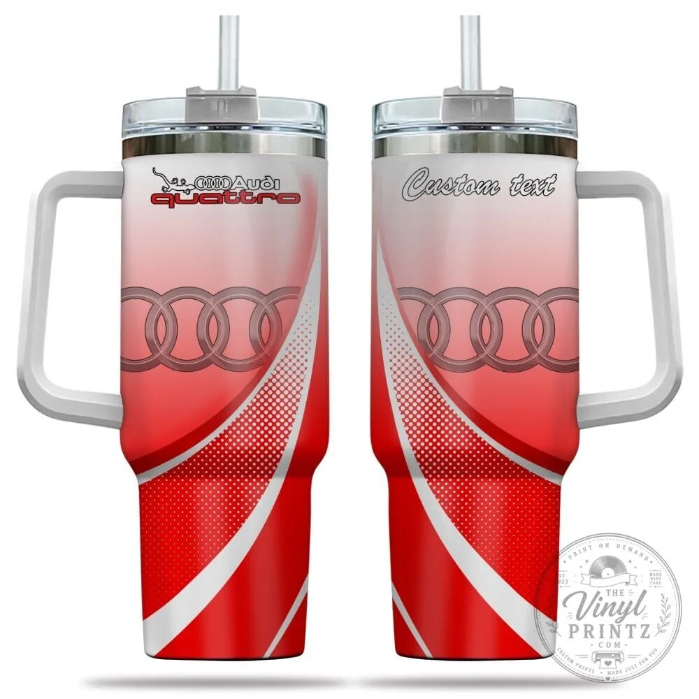 Audi Quattro Custom Name Red Stainless Steel Insulated Tumbler with Handle 7 Audi Quattro Custom Name Red Stainless Steel Insulated Tumbler with Handle