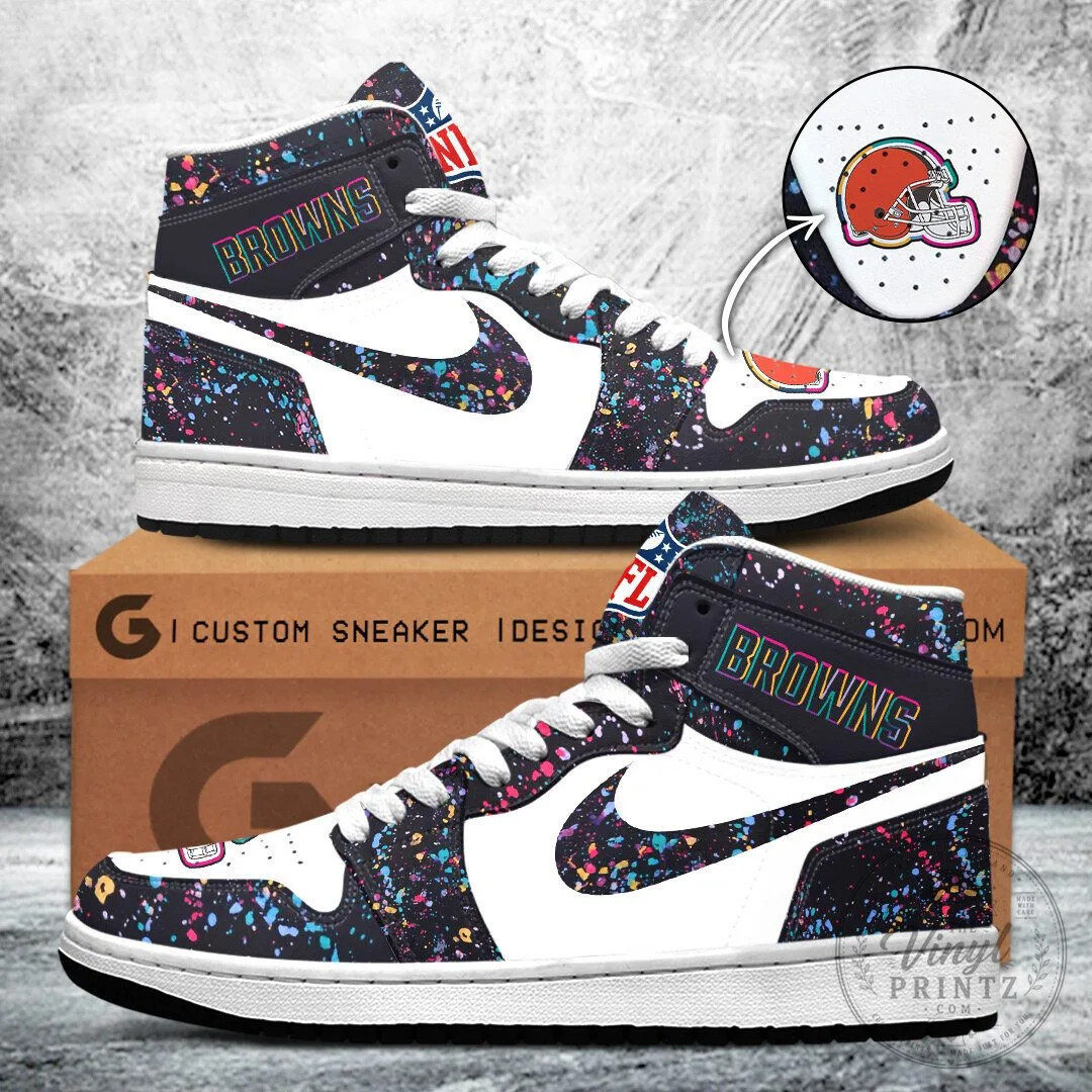 Cleveland Browns Crucial Catch 2025 High-Top Sneaker Shoes