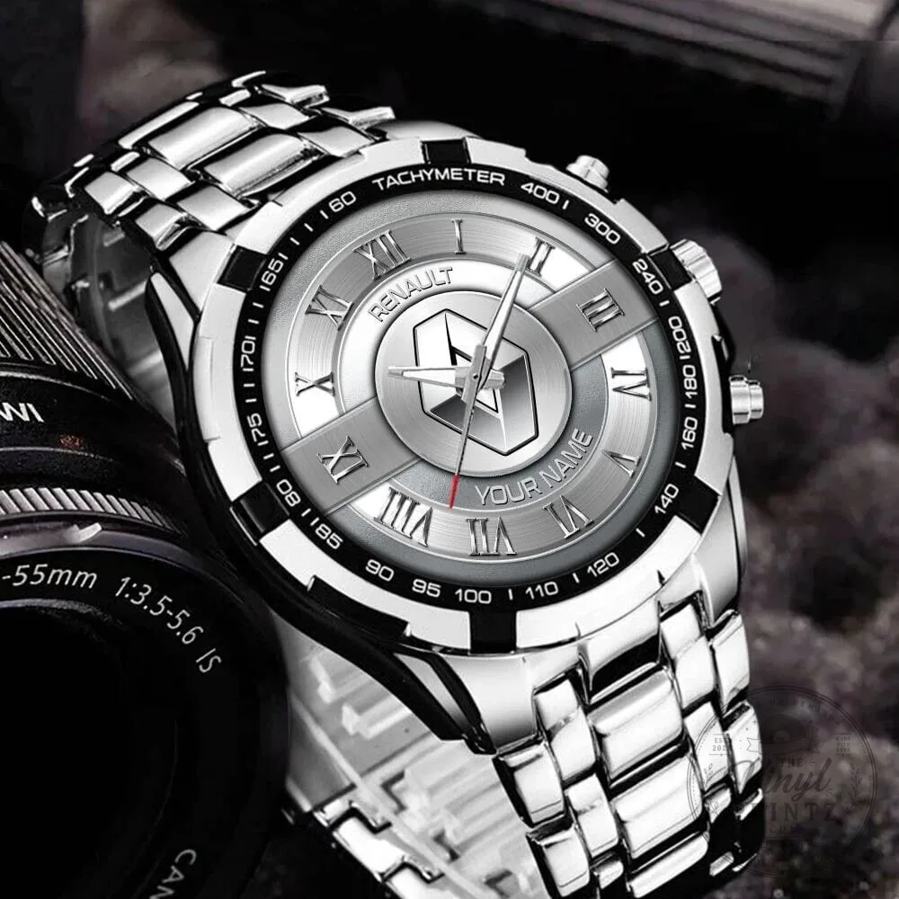 Renault Custom Name Elegant Fashion Design Silver Stainless Steel Watch