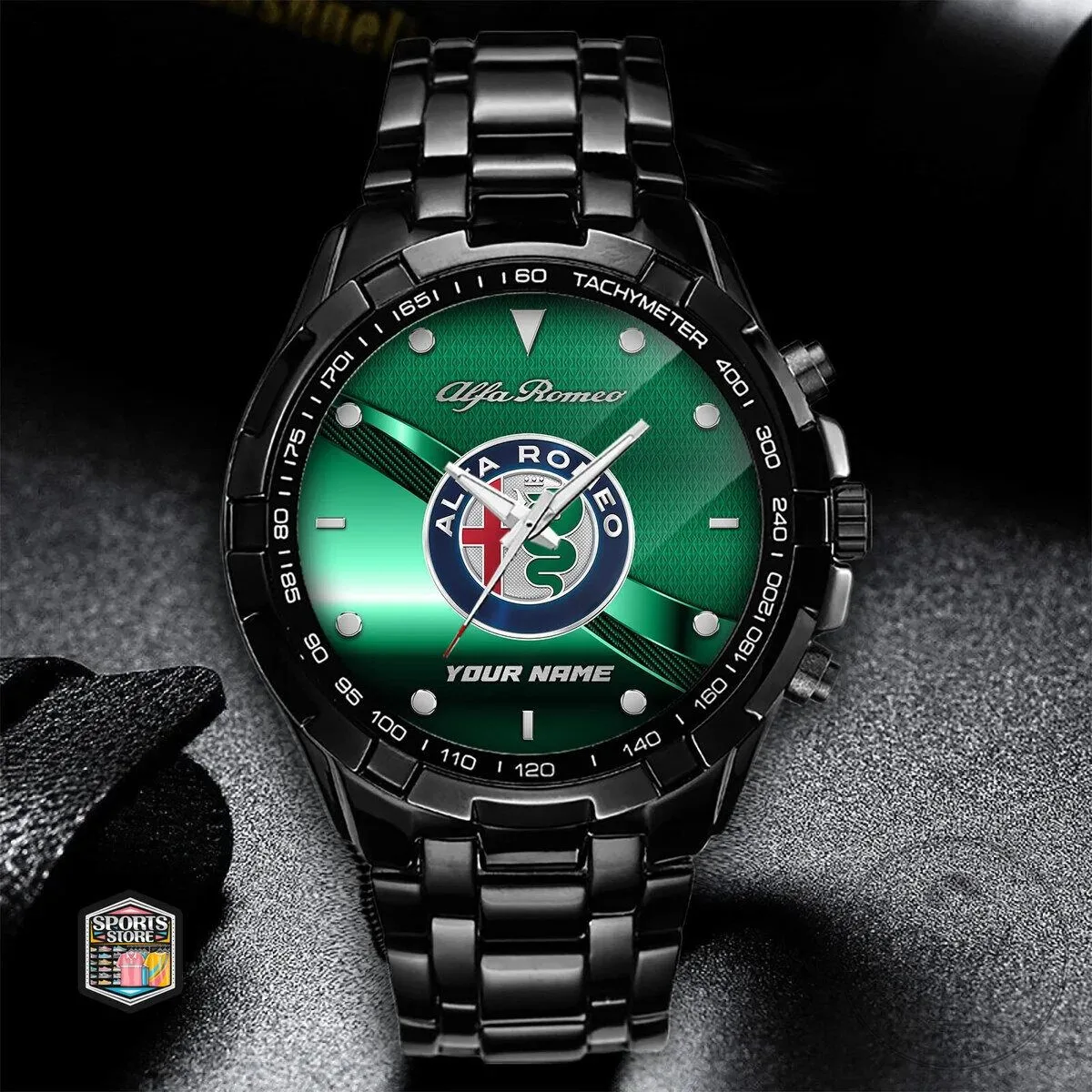 Alfa Romeo Car Logo Custom Name Stainless Steel Watch 14 Alfa Romeo Car Logo Custom Name Stainless Steel Watch