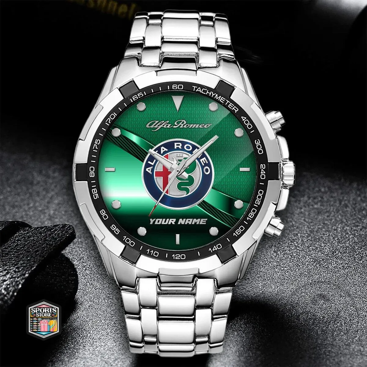 Alfa Romeo Car Logo Custom Name Stainless Steel Watch 15 Alfa Romeo Car Logo Custom Name Stainless Steel Watch