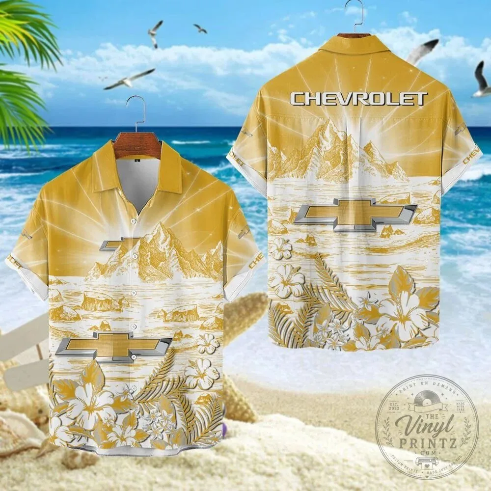 Chevrolet Golden Mountain Summer Beach Hawaiian Shirt