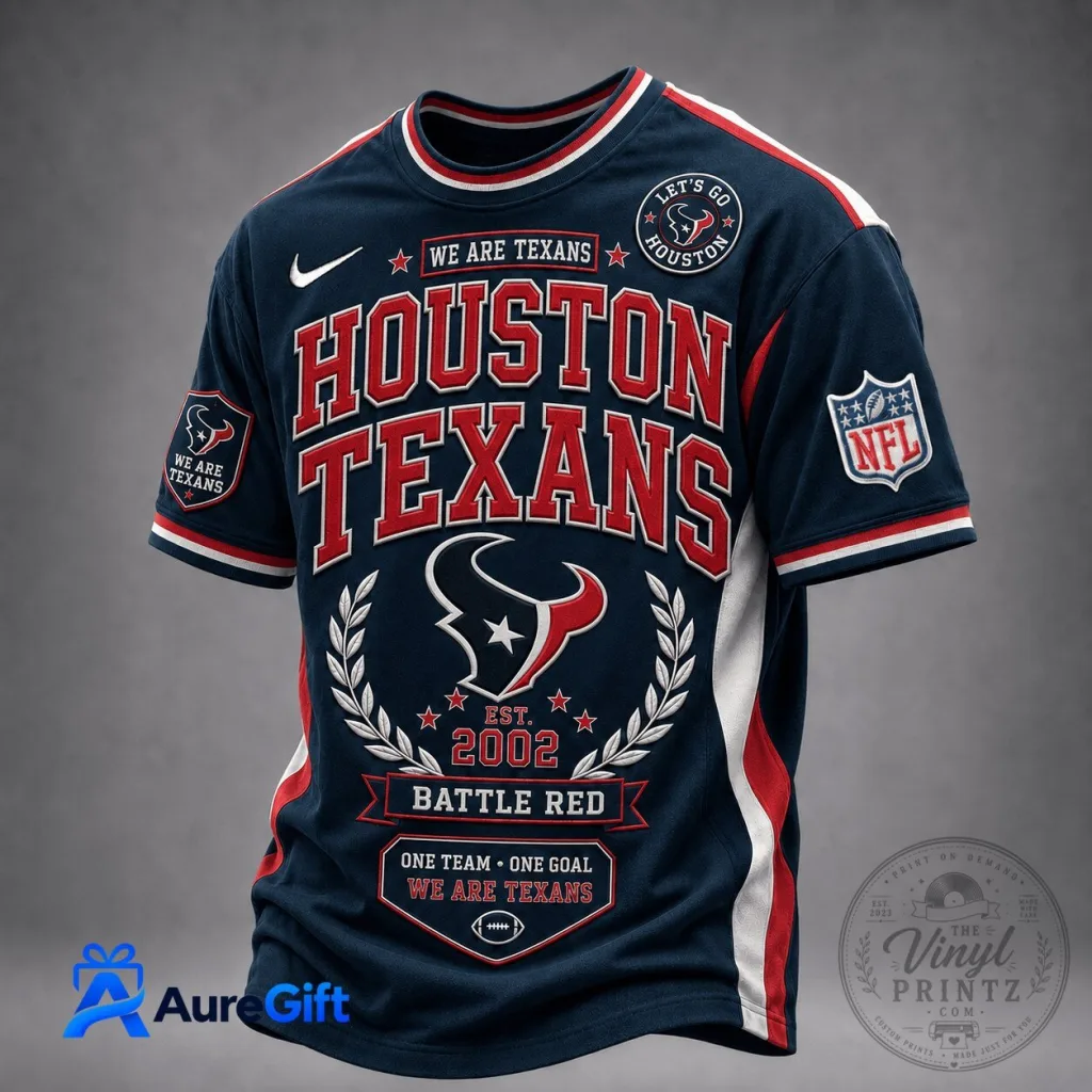 Houston Texans NFL Football Fan Classic Game Day Premium T-Shirt Houston Texans NFL Football Fan Classic Game Day Premium T-Shirt
