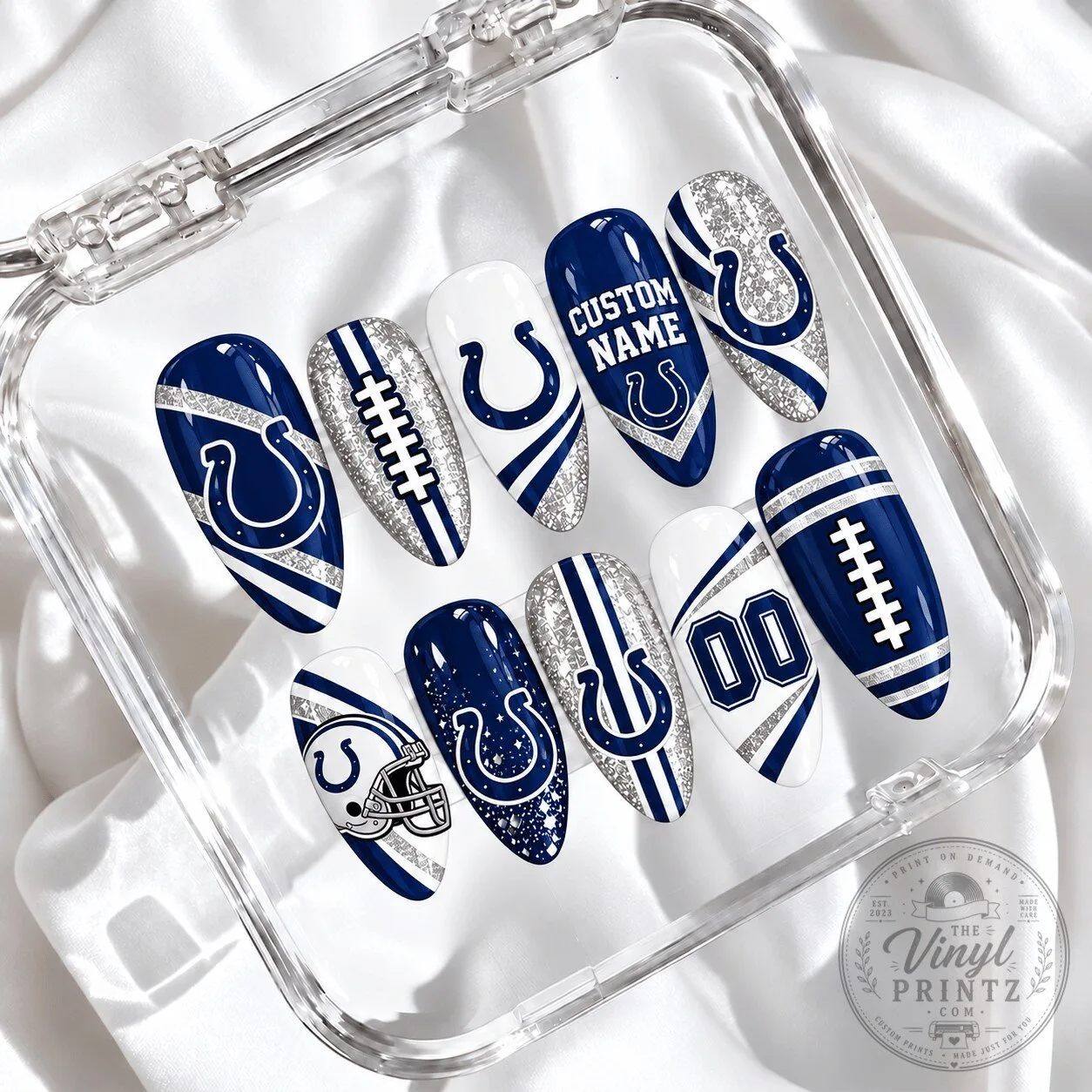 Indianapolis Colts Football Team Custom Press On Nails Set