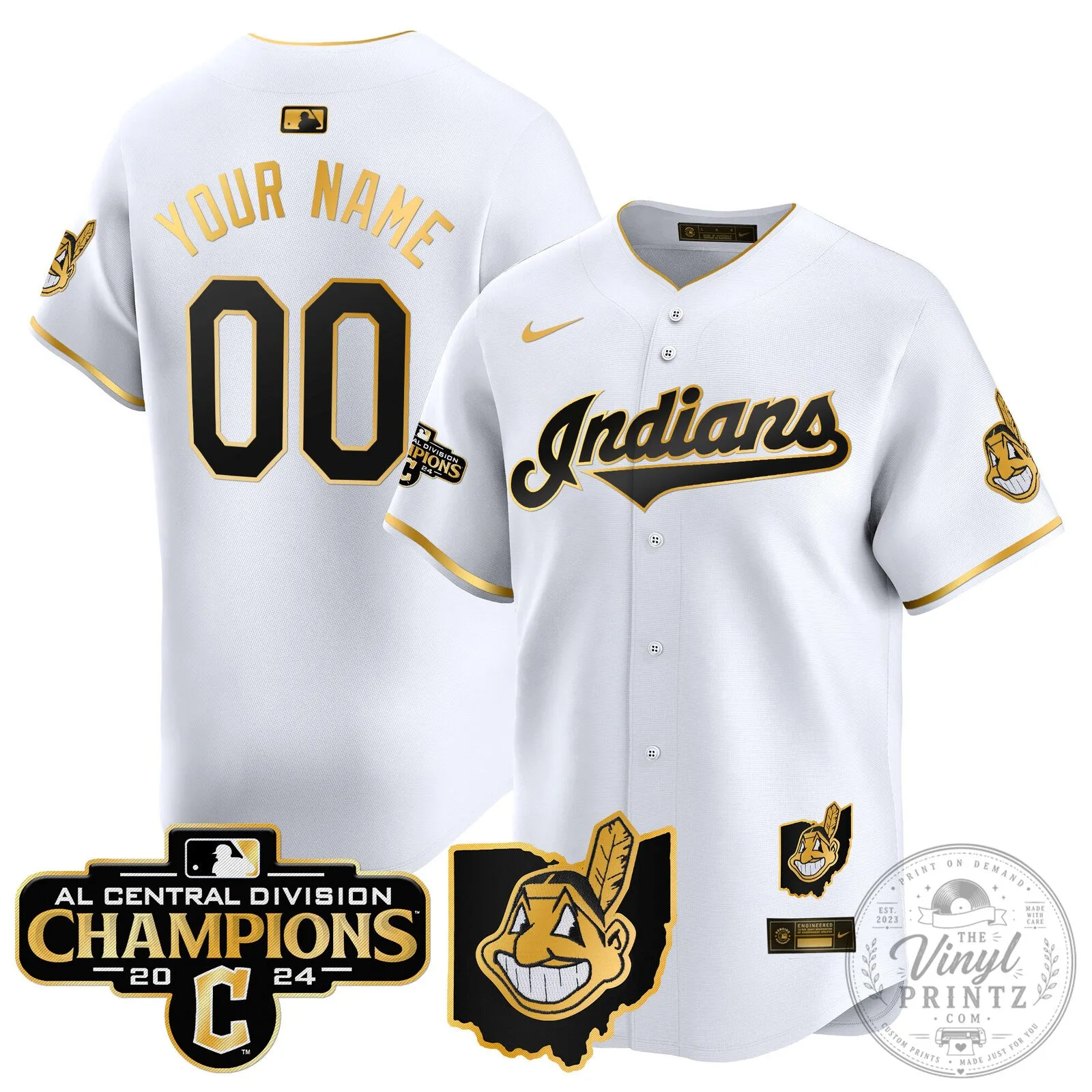 Cleveland Indians 2024 AL Central Division Champions Black Baseball Jersey 11 Cleveland Indians 2024 AL Central Division Champions Black Baseball Jersey