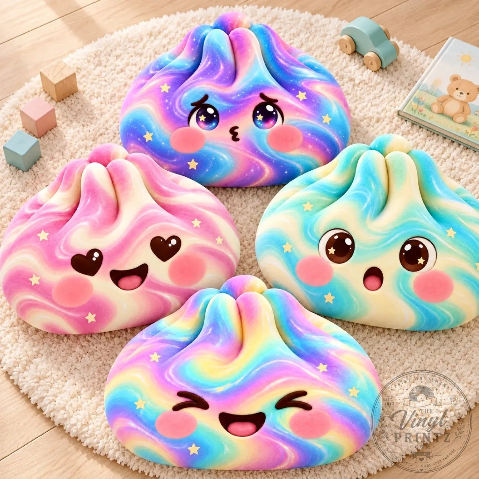 Kawaii Rainbow Cloud Character Shaped Decorative Pillow 10 Kawaii Rainbow Cloud Character Shaped Decorative Pillow