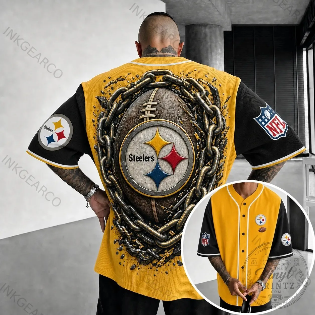 Pittsburgh Steelers Football Team Baseball Jersey