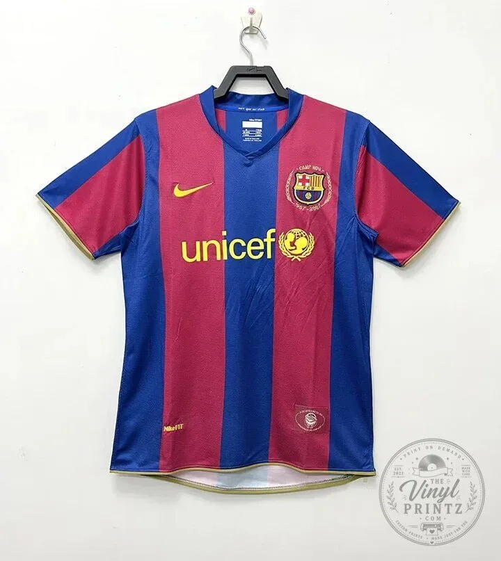 Barcelona 2007-2008 Home Retro Football Club Soccer Fan Jersey 1 Barcelona 2007-2008 Home Retro Football Club Soccer Fan Jersey