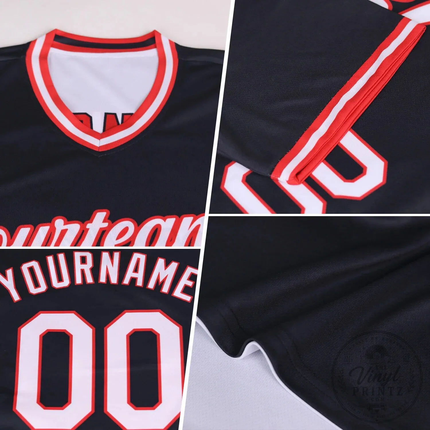 Custom Baseball Team Red Gold White Reversible V-Neck Short Sleeve Baseball Jersey 13 Custom Baseball Team Red Gold White Reversible V-Neck Short Sleeve Baseball Jersey