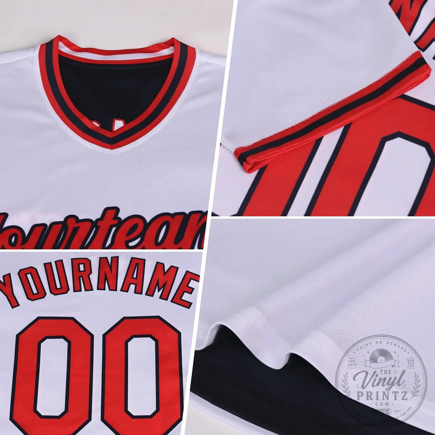 Custom Baseball Team Red Gold White Reversible V-Neck Short Sleeve Baseball Jersey 14 Custom Baseball Team Red Gold White Reversible V-Neck Short Sleeve Baseball Jersey