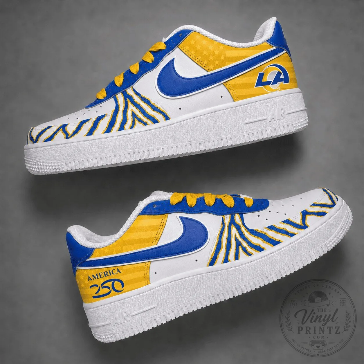 Los Angeles Rams NFL America 250th Anniversary Custom Sneakers Shoes 5 Los Angeles Rams NFL America 250th Anniversary Custom Sneakers Shoes