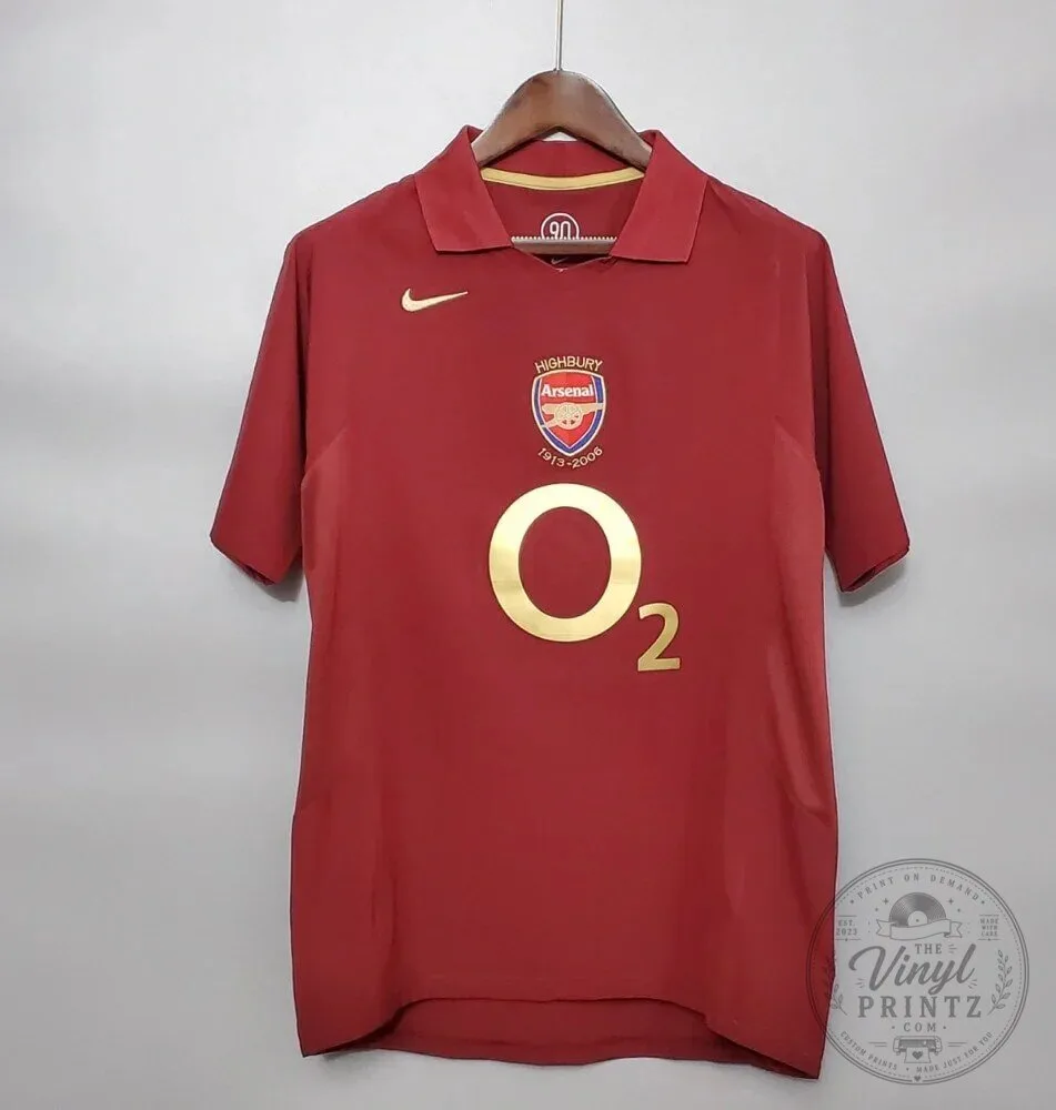 Arsenal 2005-2006 Highbury Home Retro Football Jersey