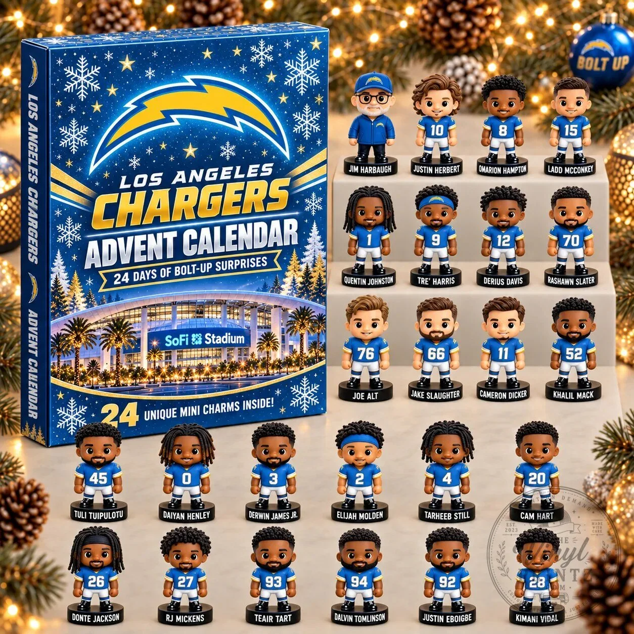 Los Angeles Chargers NFL Football Team 24 Day Advent Calendar 2 Los Angeles Chargers NFL Football Team 24 Day Advent Calendar