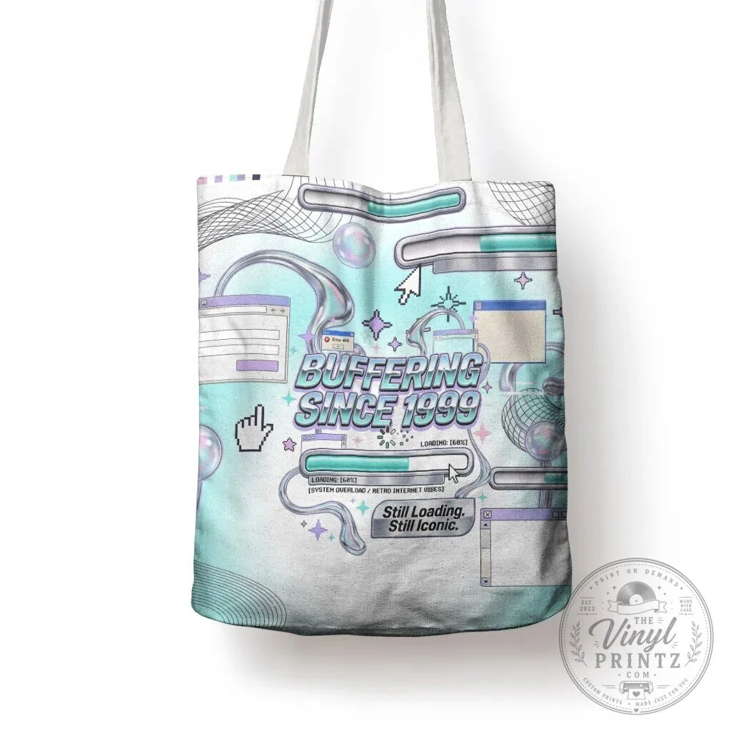 Buffering Since 1999 Y2K Retro Internet Vibes Aesthetic Tote Bag 12 Buffering Since 1999 Y2K Retro Internet Vibes Aesthetic Tote Bag