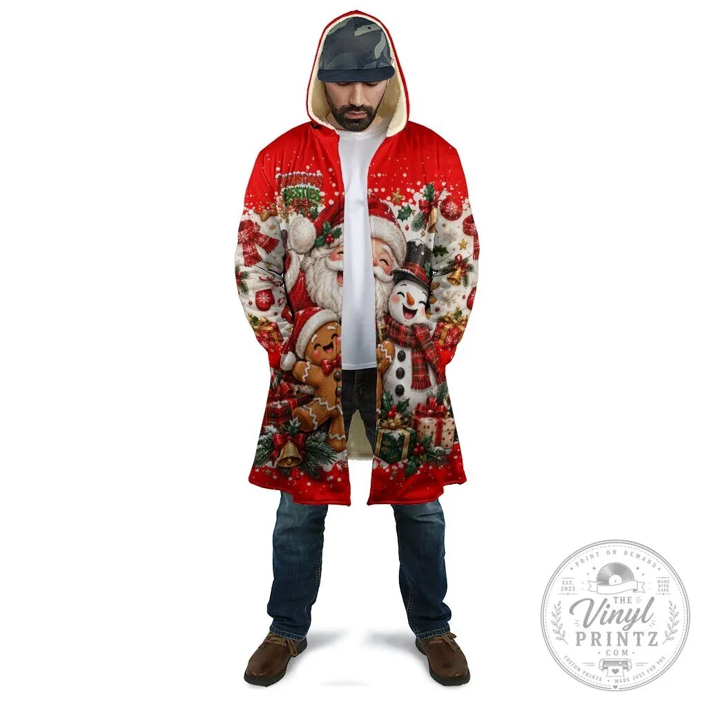Sweet Holiday Crew Santa Snowman Gingerbread Christmas Cloak 8 Sweet Holiday Crew Santa Snowman Gingerbread Christmas Cloak