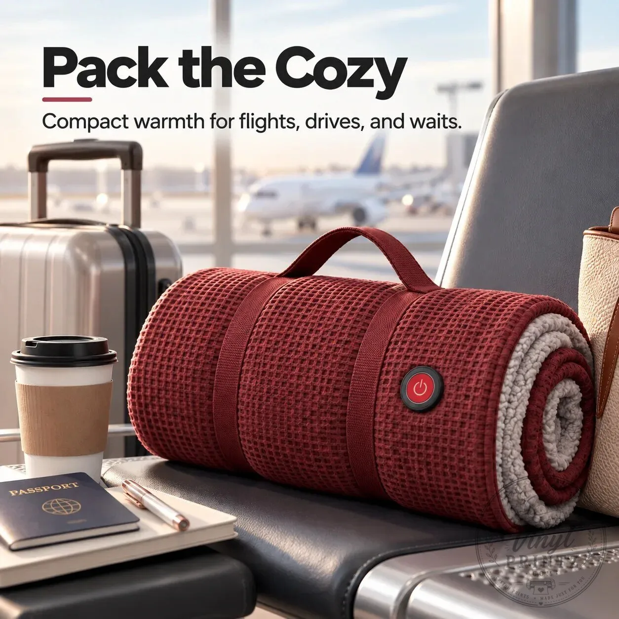 Heated Wearable Blanket for Travel and Airport Comfort, Hands-Free Warmth 25 Heated Wearable Blanket for Travel and Airport Comfort, Hands-Free Warmth