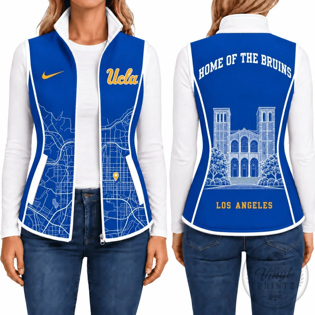UCLA Bruins Home of the Bruins Los Angeles Women's Fleece Vest UCLA Bruins Home of the Bruins Los Angeles Women's Fleece Vest