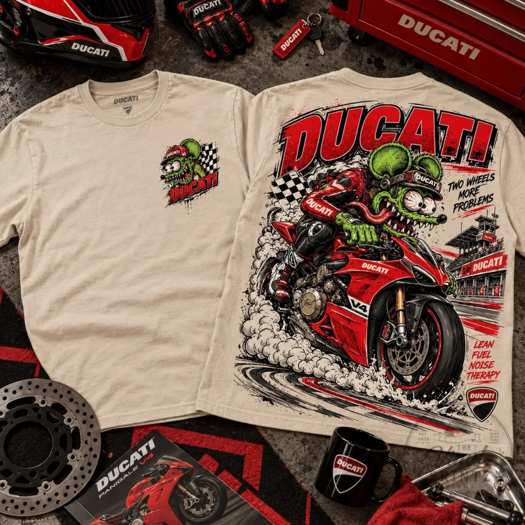 Ducati Rat Fink Superbike Racing Motorcycle Fan T-Shirt Ducati Rat Fink Superbike Racing Motorcycle Fan T-Shirt