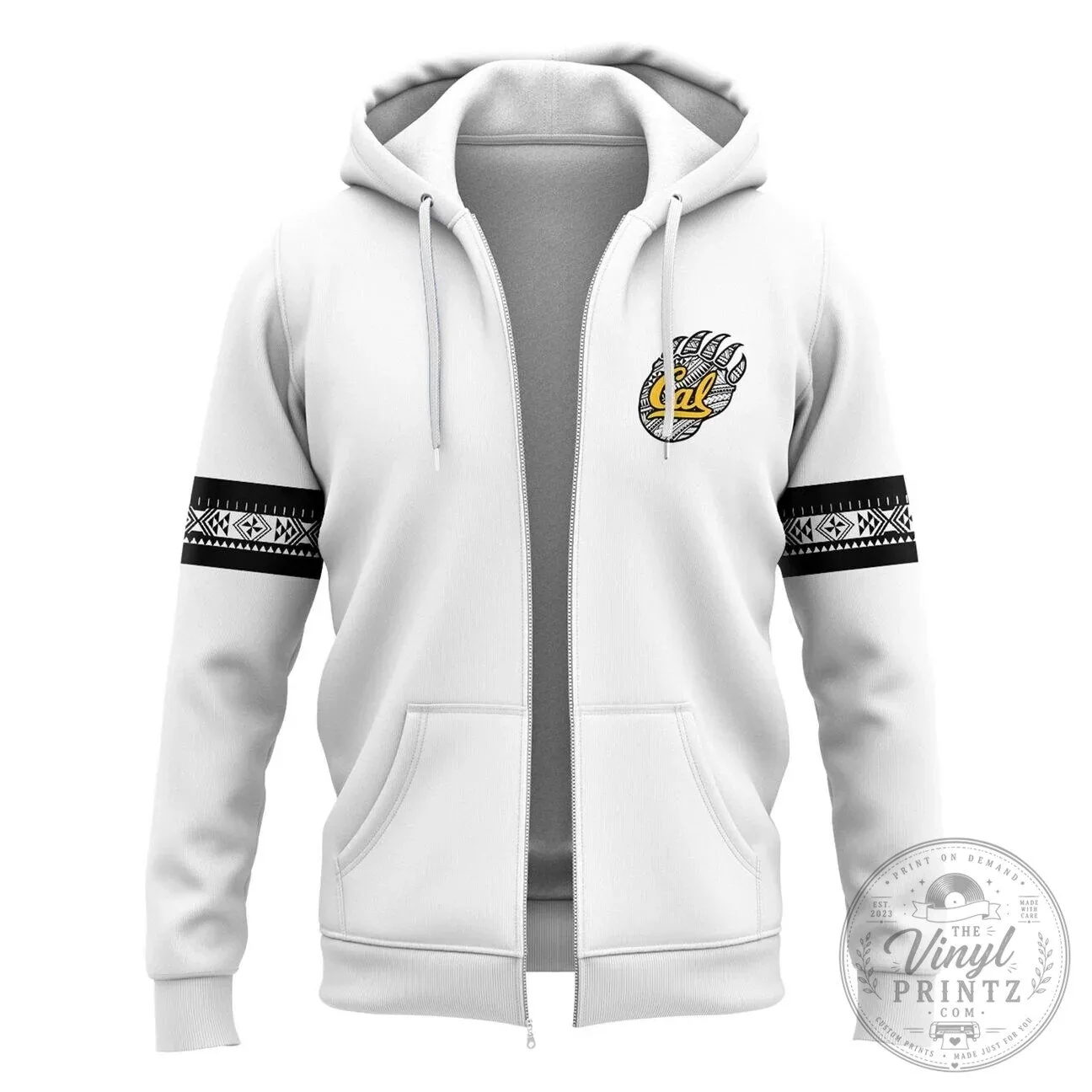Cal Football Golden Bears White Full-Zip Hoodie for Men and Women 11 Cal Football Golden Bears White Full-Zip Hoodie for Men and Women