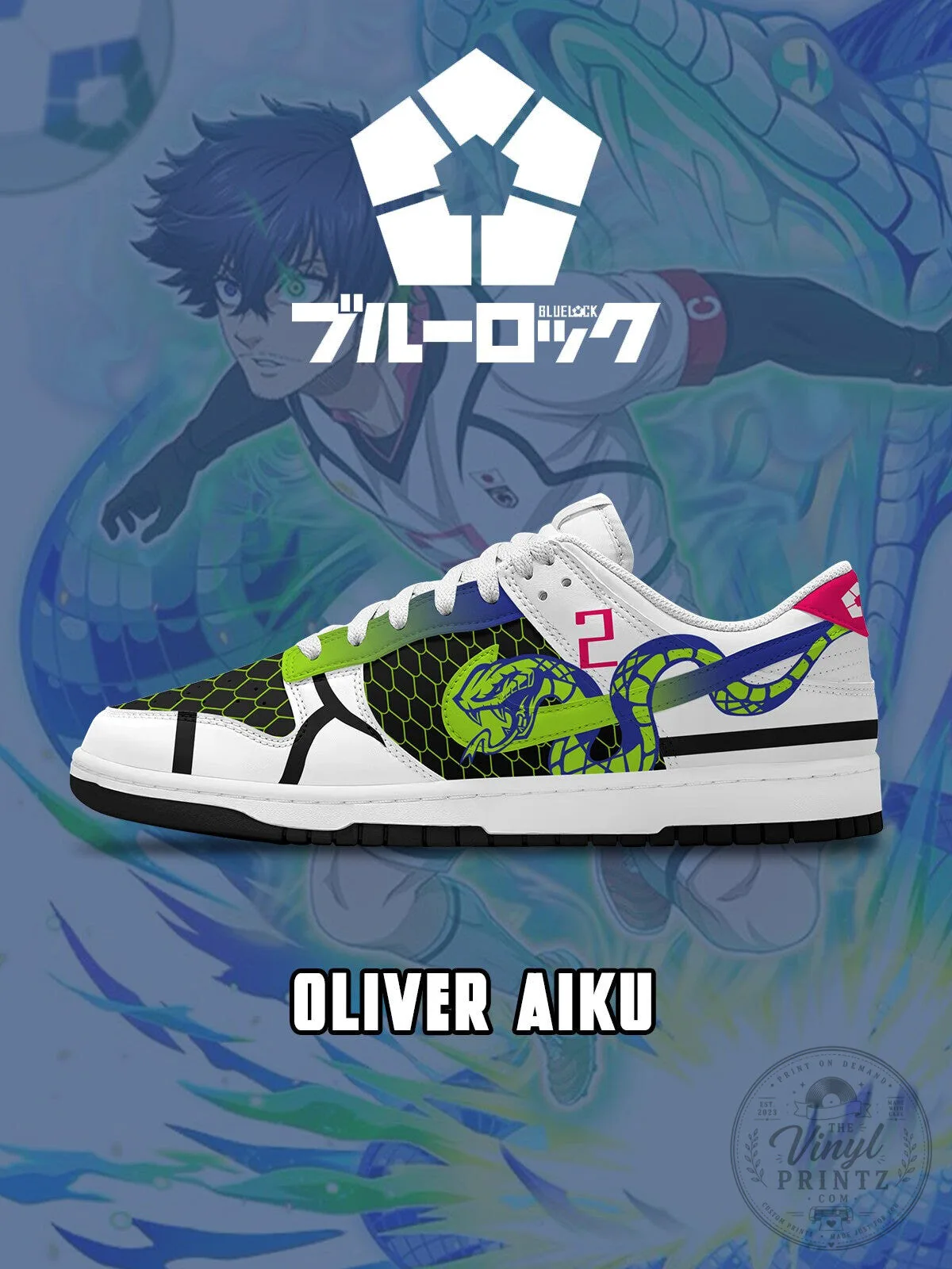 Blue Lock Oliver Aiku Anime Character Custom Court Low Top Shoes