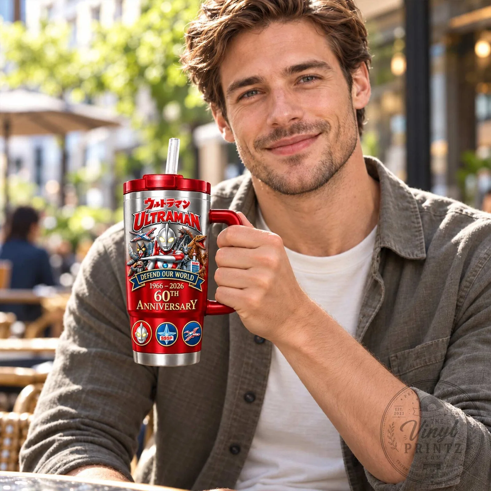 Ultraman 60th Anniversary Defend Our World Stainless Steel Tumbler with Handle 9 Ultraman 60th Anniversary Defend Our World Stainless Steel Tumbler with Handle