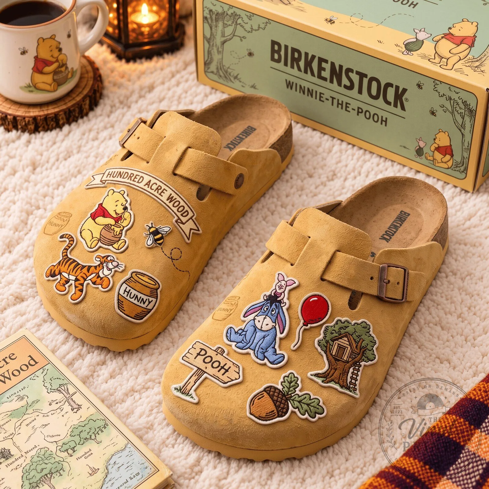 Winnie the Pooh Hundred Acre Wood Suede Clogs for Women