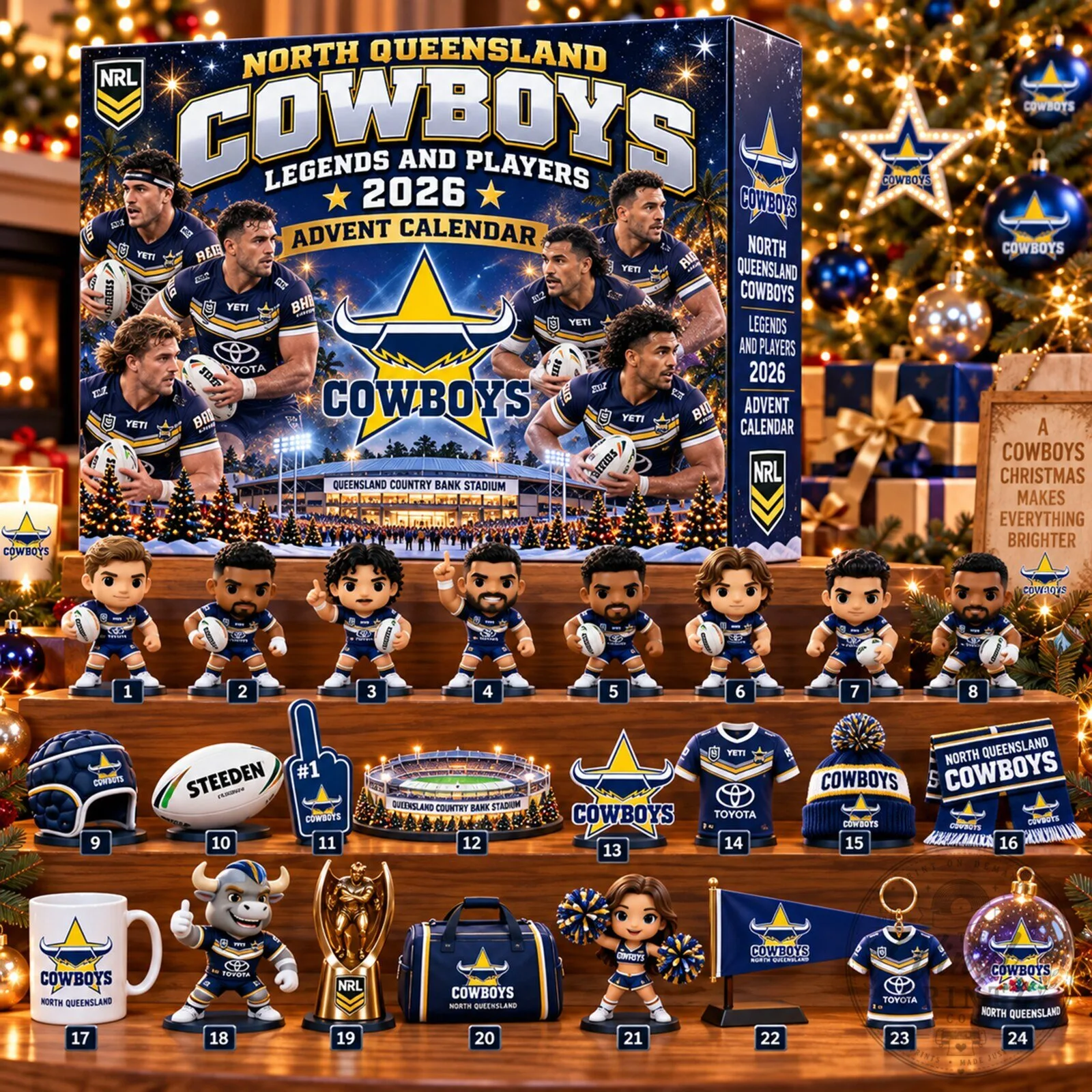 North Queensland Cowboys Legends and Players 2026 Christmas Advent Calendar 2D 2 North Queensland Cowboys Legends and Players 2026 Christmas Advent Calendar