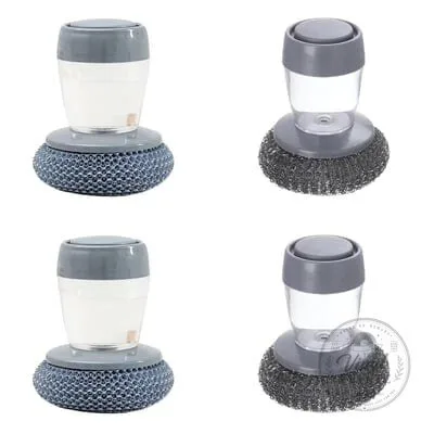 Palm Grip Dish Scrubber with Built-In Soap Dispenser for Kitchen Cleaning 10 Palm Grip Dish Scrubber with Built-In Soap Dispenser for Kitchen Cleaning
