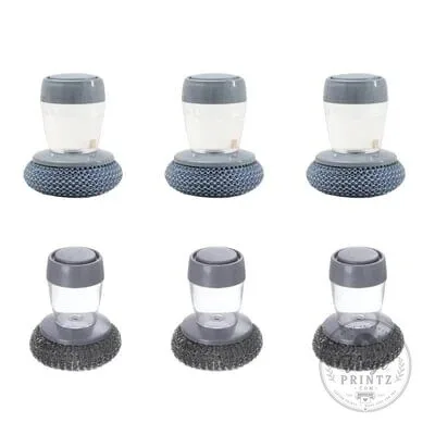 Palm Grip Dish Scrubber with Built-In Soap Dispenser for Kitchen Cleaning 11 Palm Grip Dish Scrubber with Built-In Soap Dispenser for Kitchen Cleaning
