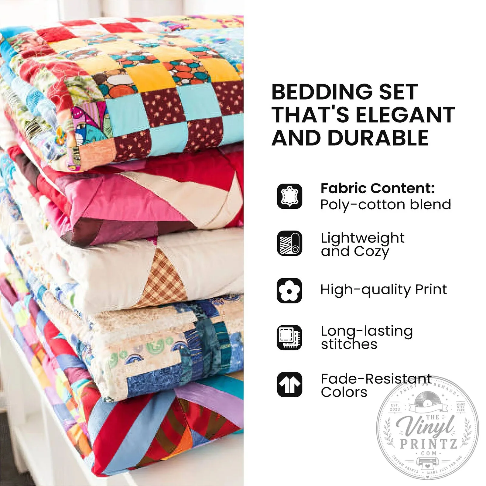 Christmas Santa Claus Reindeer Winter Scene Quilted Bedding Set 11 Christmas Santa Claus Reindeer Winter Scene Quilted Bedding Set