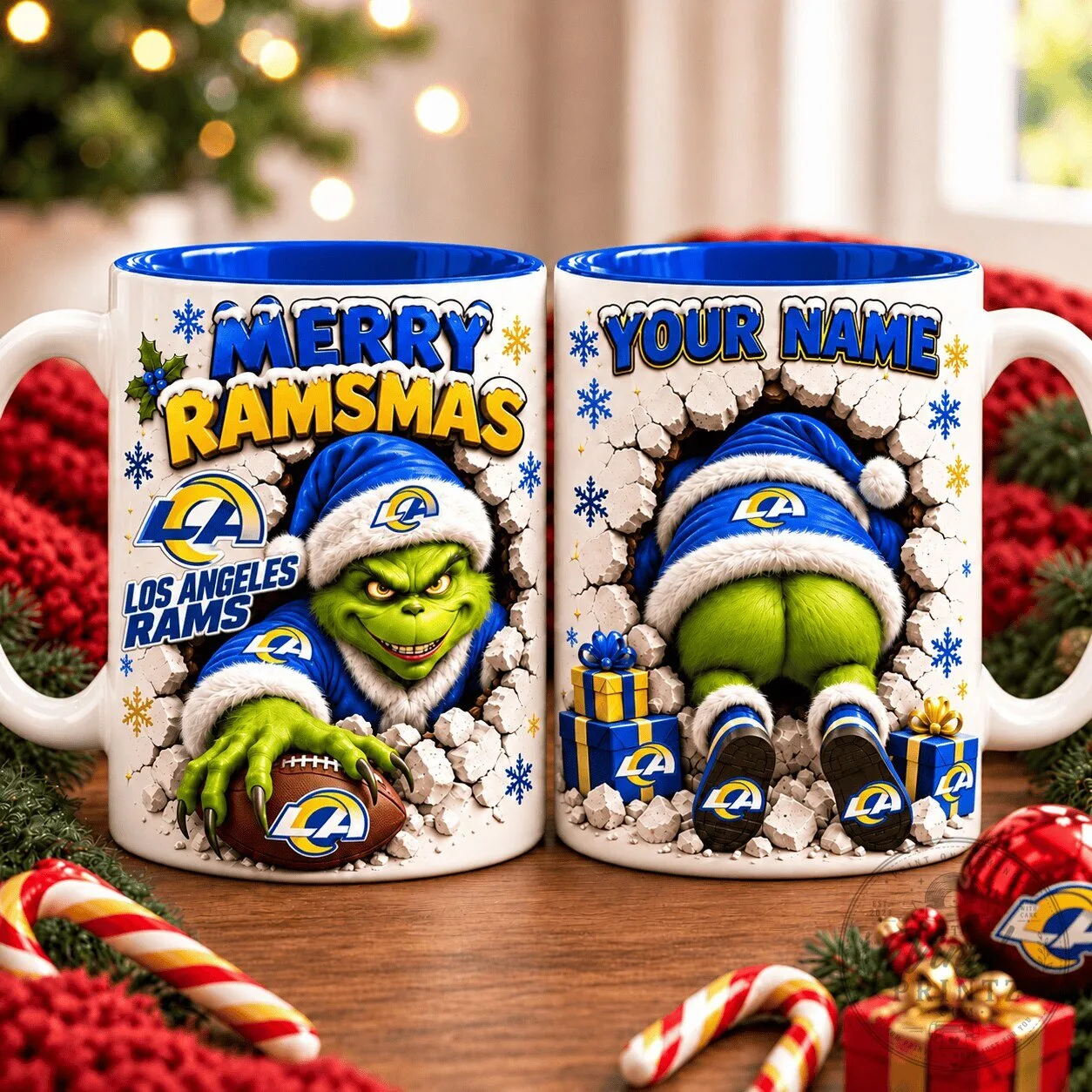 Los Angeles Rams Grinch Merry Ramsmas Christmas Ceramic Coffee Mug