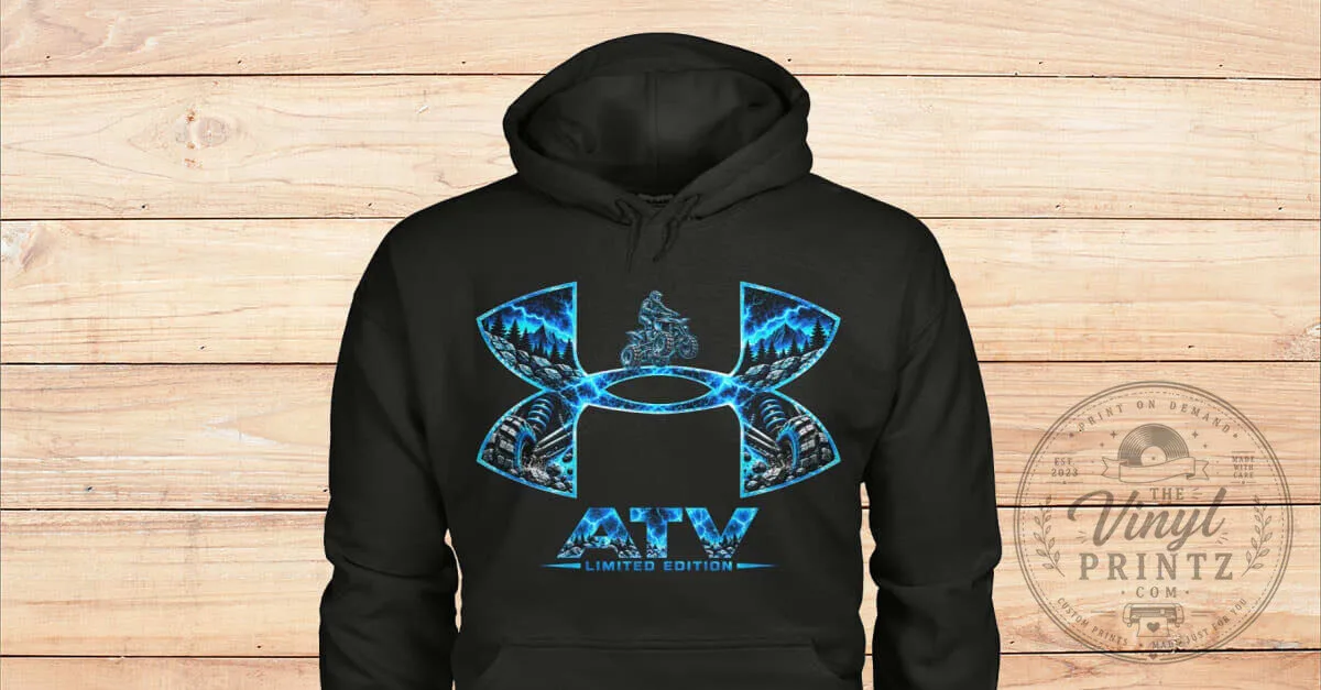 ATV All-Terrain Vehicle Limited Edition Blue Mountain Landscape Hoodie 2 ATV All-Terrain Vehicle Limited Edition Blue Mountain Landscape Hoodie
