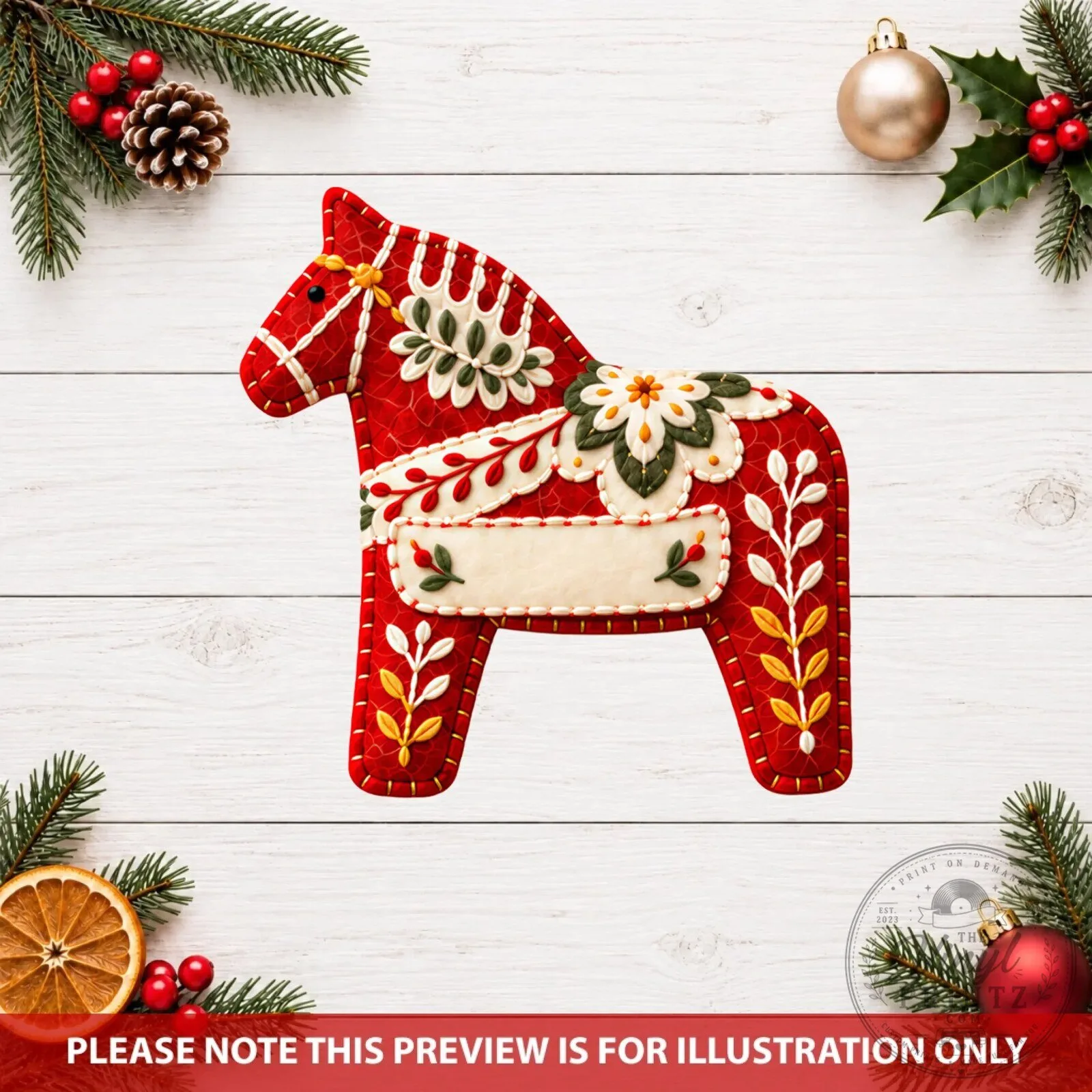 The Christmas Dala Horse - Personalized Custom Shape Mica Ornament - Christmas Gift For Family, Friends 13 The Christmas Dala Horse - Personalized Custom Shape Mica Ornament - Christmas Gift For Family, Friends
