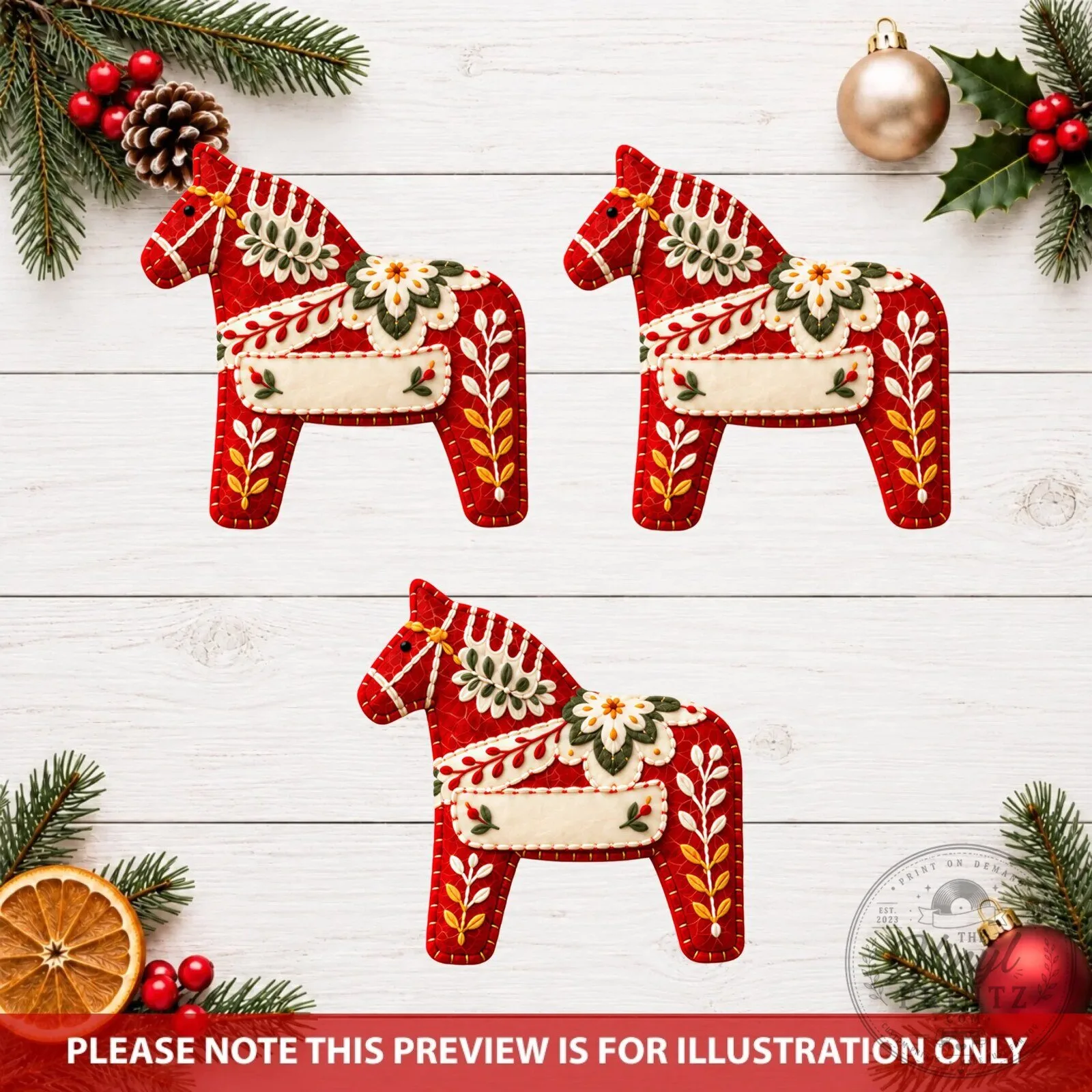 The Christmas Dala Horse - Personalized Custom Shape Mica Ornament - Christmas Gift For Family, Friends 15 The Christmas Dala Horse - Personalized Custom Shape Mica Ornament - Christmas Gift For Family, Friends