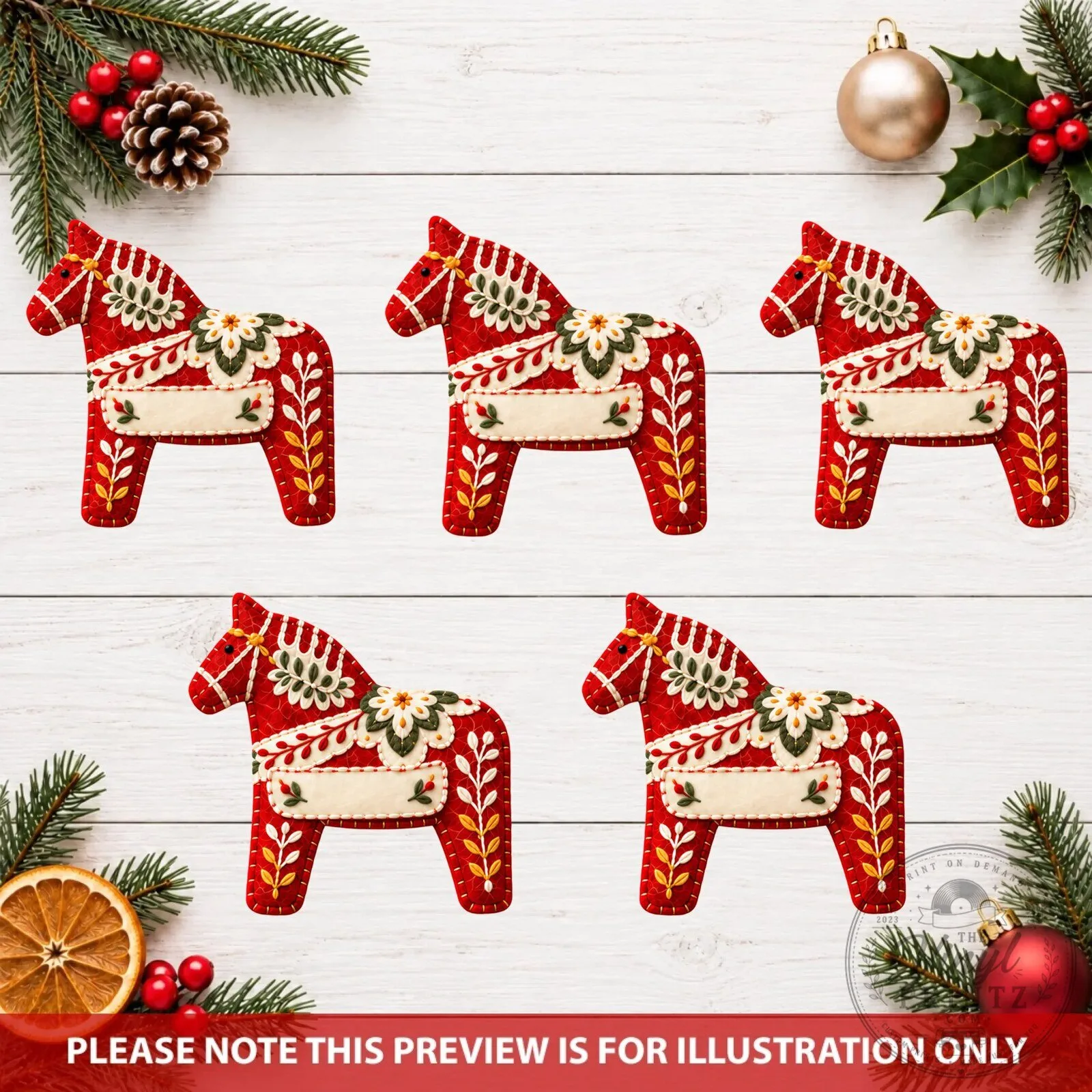 The Christmas Dala Horse - Personalized Custom Shape Mica Ornament - Christmas Gift For Family, Friends 16 The Christmas Dala Horse - Personalized Custom Shape Mica Ornament - Christmas Gift For Family, Friends