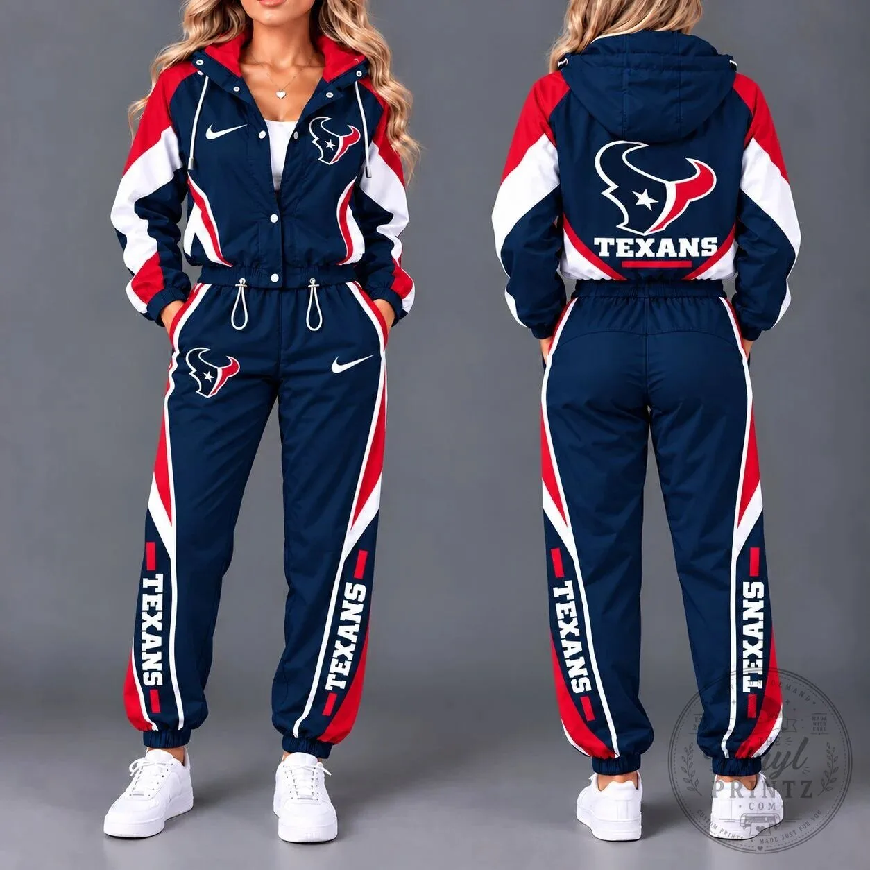 Houston Texans NFL Team Pride Waterproof Windbreaker Tracksuit for Women 5 Houston Texans NFL Team Pride Waterproof Windbreaker Tracksuit for Women