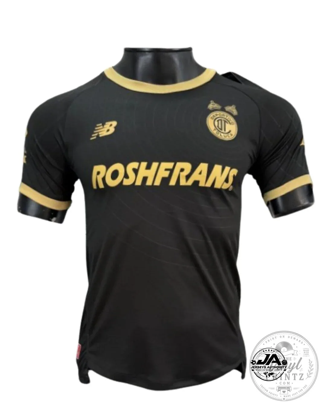 Deportivo Toluca Football Club Black Gold Away Player Jersey 12 Deportivo Toluca Football Club Black Gold Away Player Jersey
